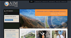 Desktop Screenshot of aimexploration.com
